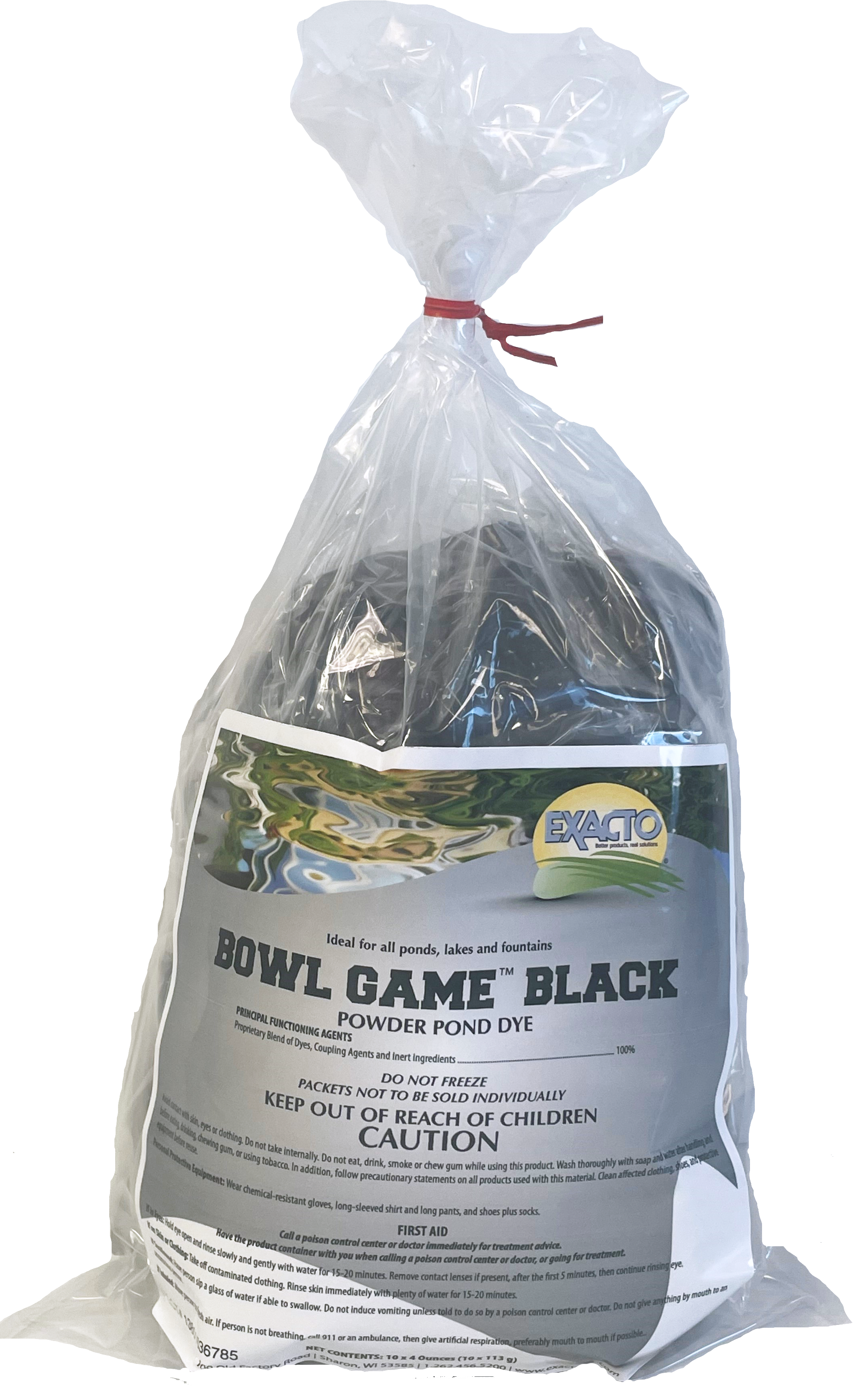 Bowl Game Pond Dye Black 10 x 4oz bags - 4 bags per case - Water Treatment